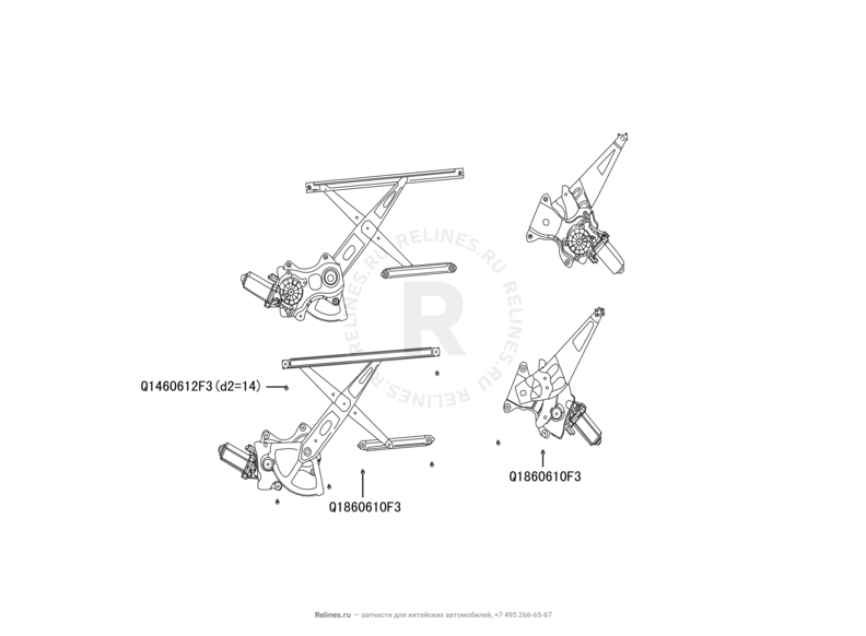 Стеклоподъемники Great Wall Hover M4 — схема
