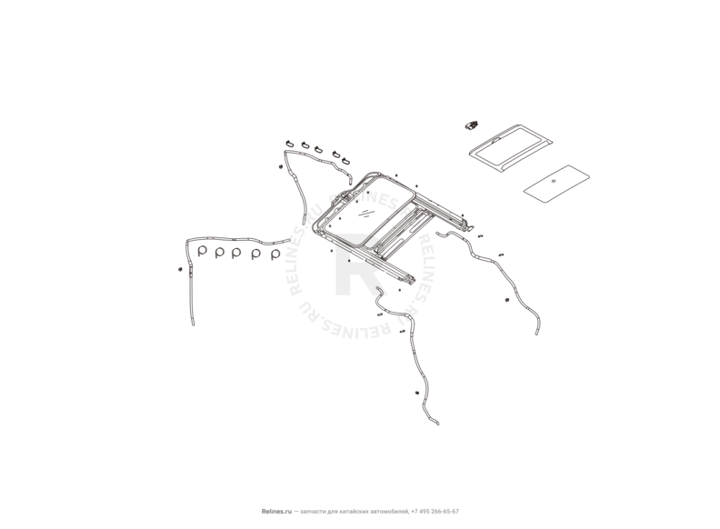 Запчасти Great Wall Hover M4 Поколение I (2012) 1.5л, МКПП — Люк — схема