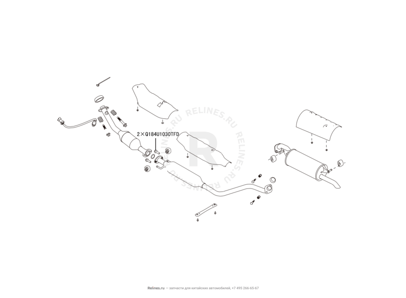 Выпускная система Great Wall Hover M4 — схема