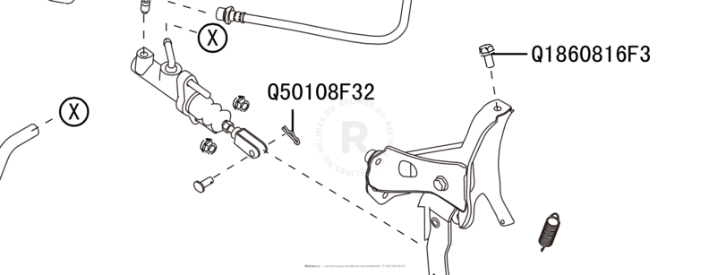 Педаль сцепления Great Wall Hover M4 — схема