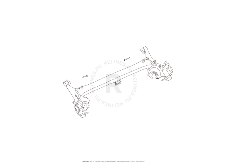 Запчасти Great Wall Hover M4 Поколение I (2012) 1.5л, МКПП — Балка задней подвески — схема