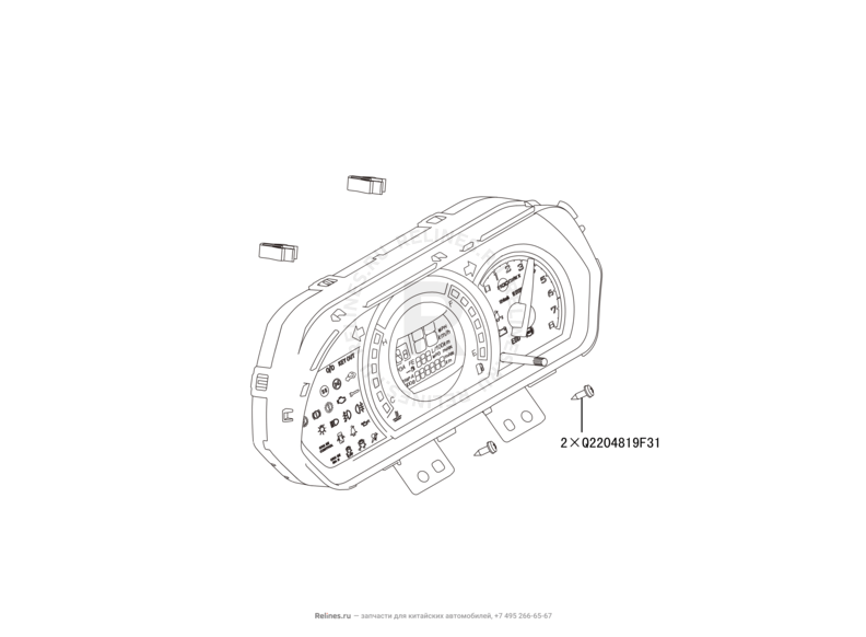 Запчасти Great Wall Hover M4 Поколение I (2012) 1.5л, МКПП — Комбинация приборов — схема