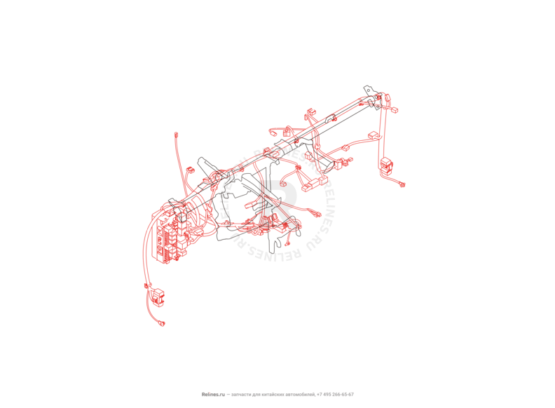 Запчасти Great Wall Hover M4 Поколение I (2012) 1.5л, МКПП — Проводка панели приборов (торпедо) — схема