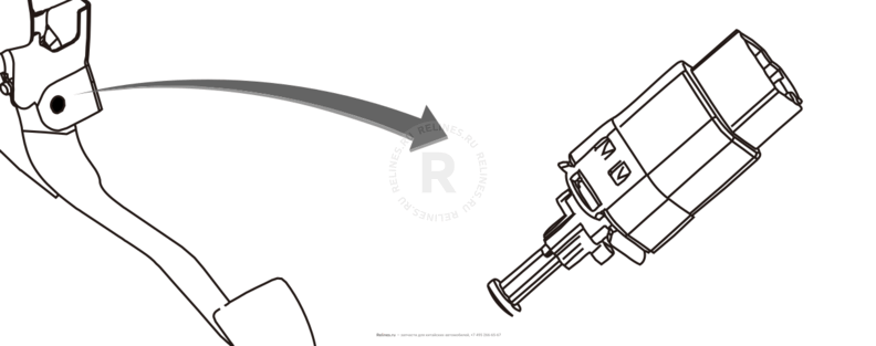 Запчасти Great Wall Hover M4 Поколение I (2012) 1.5л, МКПП — Датчик педали сцепления и выключатель стоп-сигнала — схема