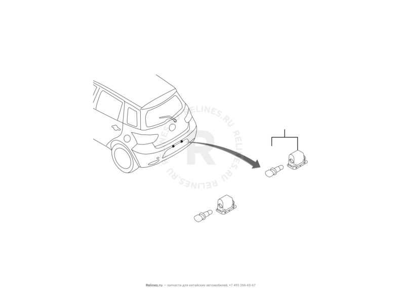 Запчасти Great Wall Hover M4 Поколение I (2012) 1.5л, МКПП — Подсветка номера — схема