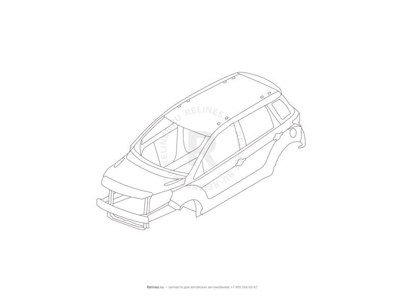Запчасти Great Wall Hover M4 Поколение I (2012) 1.5л, МКПП — Кузов — схема