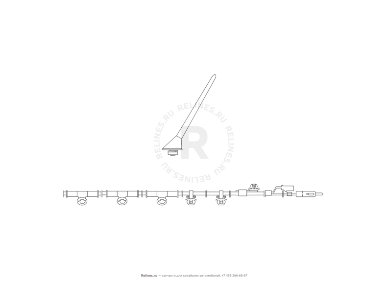 Запчасти Great Wall Hover M4 Поколение I (2012) 1.5л, МКПП — Антенна — схема