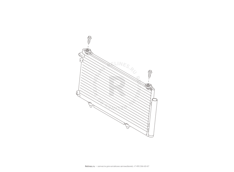 Запчасти Great Wall Hover M4 Поколение I (2012) 1.5л, МКПП — Радиатор кондиционера — схема