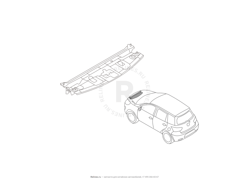 Запчасти Great Wall Hover M4 Поколение I (2012) 1.5л, МКПП — Панель радиатора — схема