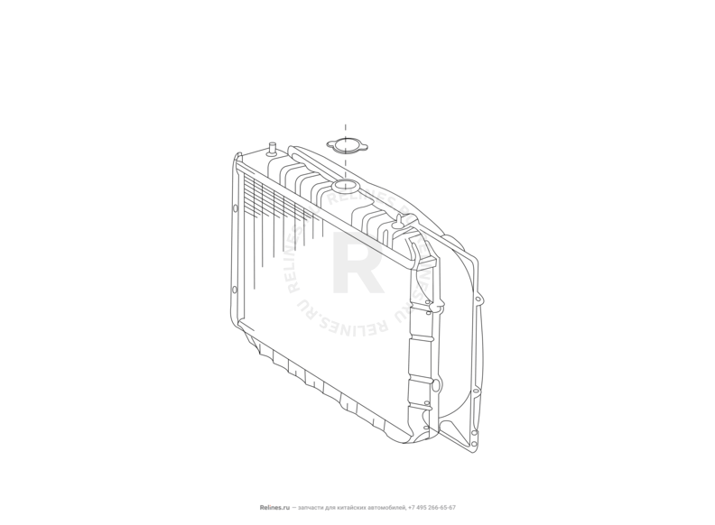 Радиатор охлаждения двигателя (5) Great Wall Sailor — схема