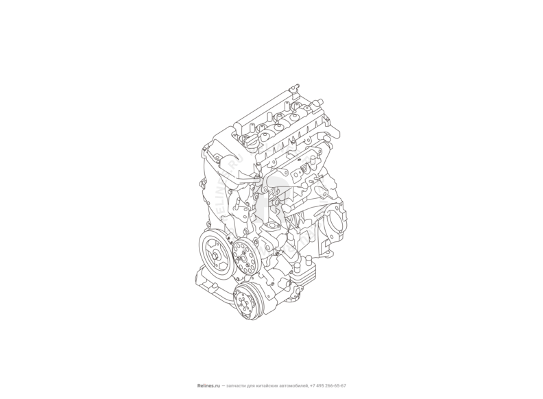 Запчасти Haval H2 Поколение I (2014) 4x2, МКПП (CC7150FM02) — Двигатель — схема