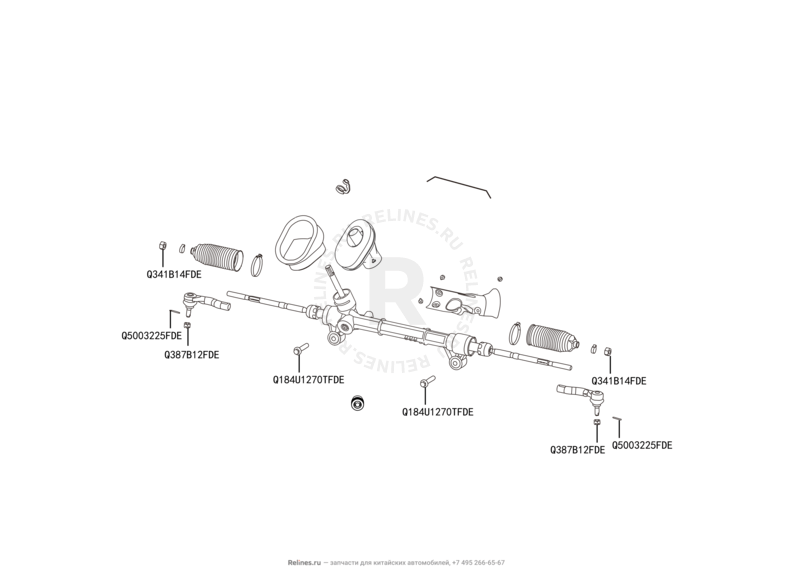Запчасти Haval H2 Поколение I (2014) 4x2, МКПП (CC7150FM00) — Рулевая рейка — схема