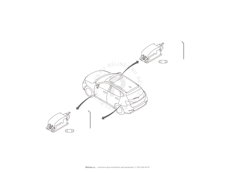 Запчасти Haval H2 Поколение I (2014) 4x2, МКПП (CC7150FM00) — Подсветка для ног — схема