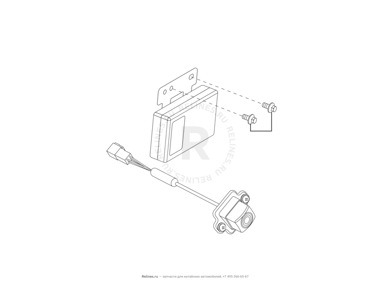 Камера заднего вида и датчики парковки (парктроники) (2) Great Wall Cowry — схема