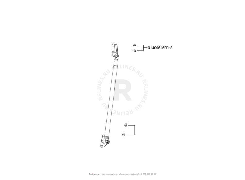 Запчасти Great Wall Cowry Поколение I (2007) 2.0л, МКПП — Амортизатор 5-й двери (багажника) — схема