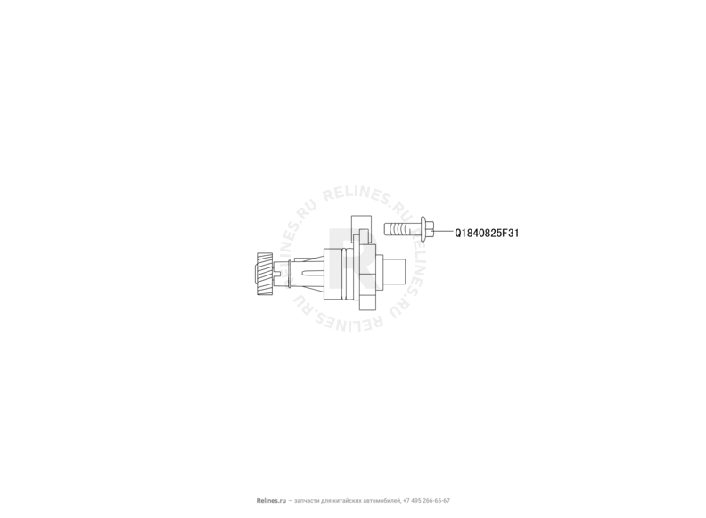 Запчасти Great Wall Coolbear Поколение I (2009) 1.5л, МКПП — Датчик скорости — схема