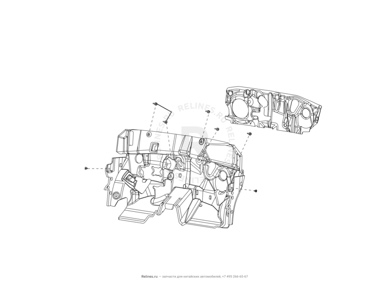 Запчасти Great Wall Hover M2 Поколение I (2010) 4x2, МКПП — Теплоизоляция моторного отсека — схема