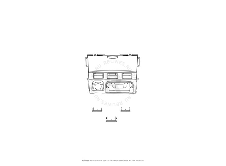 Запчасти Great Wall Hover M2 Поколение I (2010) 4x4, МКПП — Передняя панель (торпедо) (2) — схема
