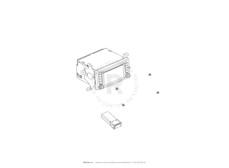 Запчасти Great Wall Hover M2 Поколение I (2010) 4x4, МКПП — Мультимедийная система — схема