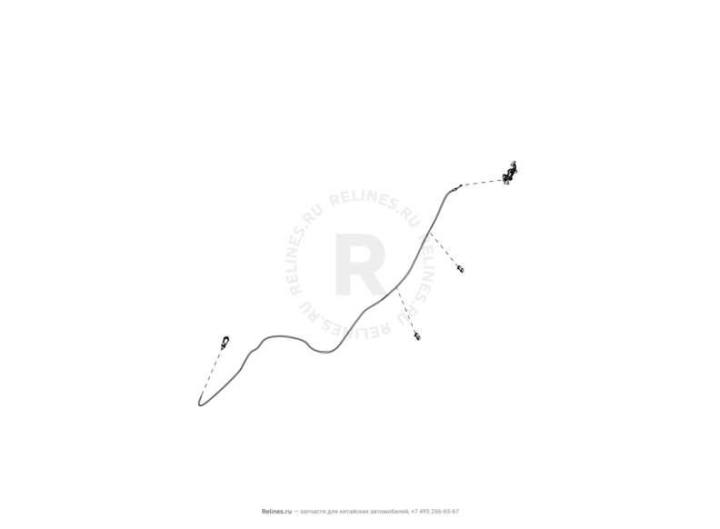 Лючок, крышка и трос лючка топливного бака (бензобака) Great Wall Hover M2 — схема