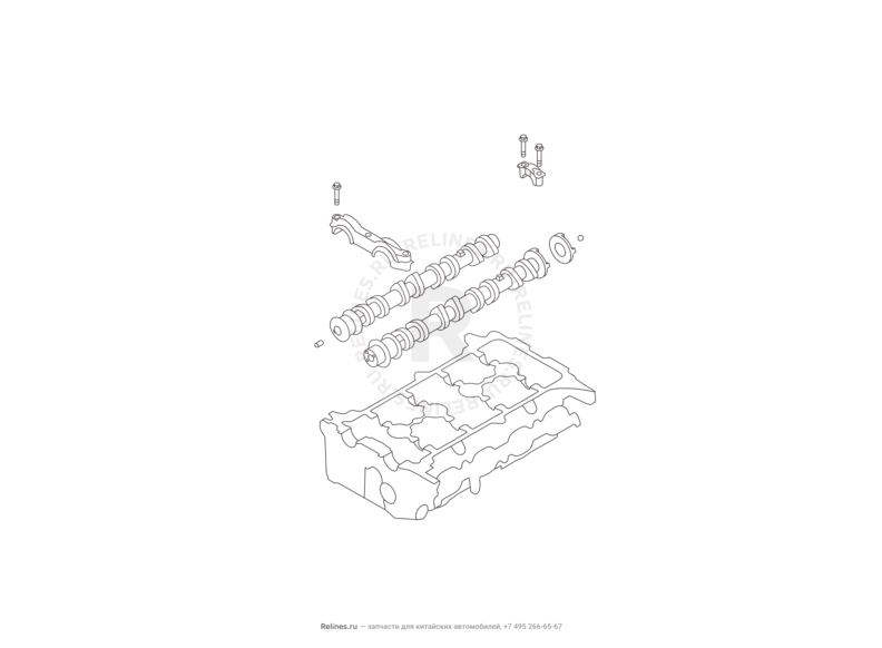 Распределительный вал двигателя (распредвал) Great Wall Hover M2 — схема