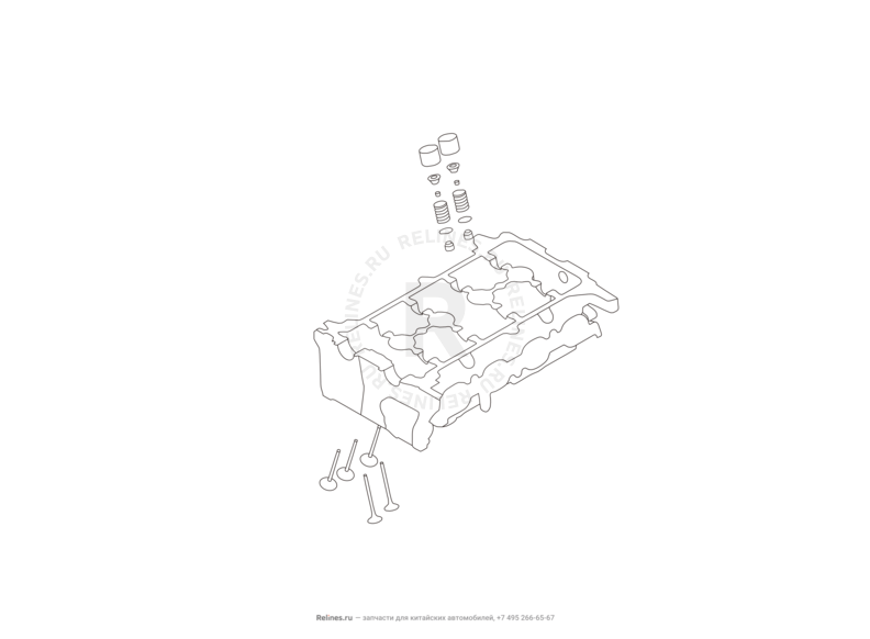 Запчасти Great Wall Hover M4 Поколение I (2012) 1.5л, МКПП — Клапанный механизм ГРМ — схема