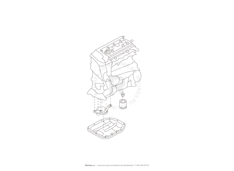 Запчасти Great Wall Hover M2 Поколение I (2010) 4x4, МКПП — Фильтр масляный в сборе — схема