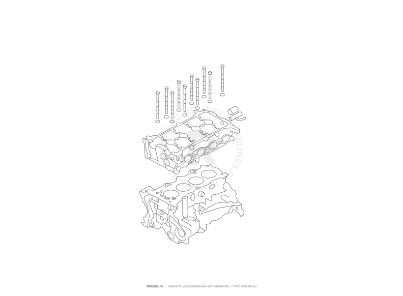 Запчасти Great Wall Hover M2 Поколение I (2010) 4x2, МКПП — Головка блока цилиндров (2) — схема