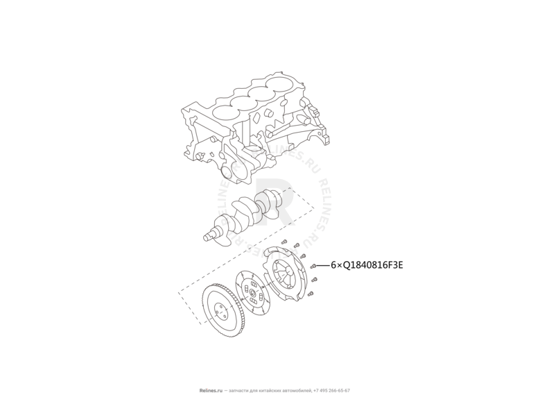 Запчасти Great Wall Hover M4 Поколение I (2012) 1.5л, МКПП — Диск и корзина сцепления — схема