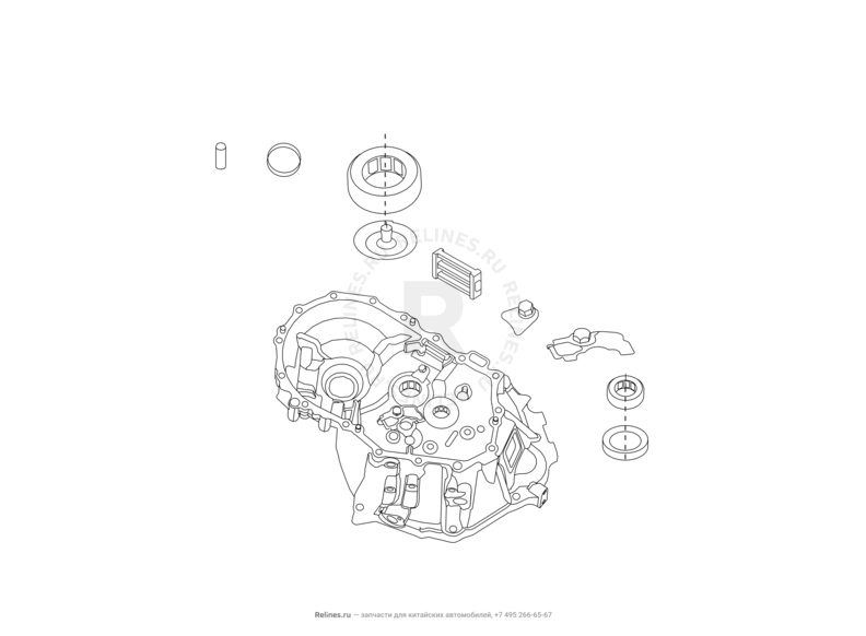 Запчасти Great Wall Hover M4 Поколение I (2012) 1.5л, МКПП — Корпус (картер) сцепления — схема
