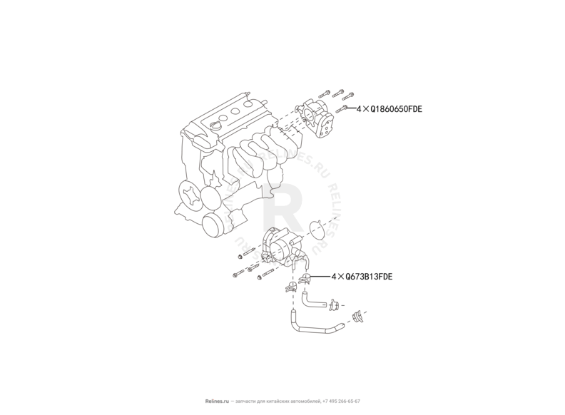 Запчасти Great Wall Hover M4 Поколение I (2012) 1.5л, МКПП — Дроссельная заслонка — схема