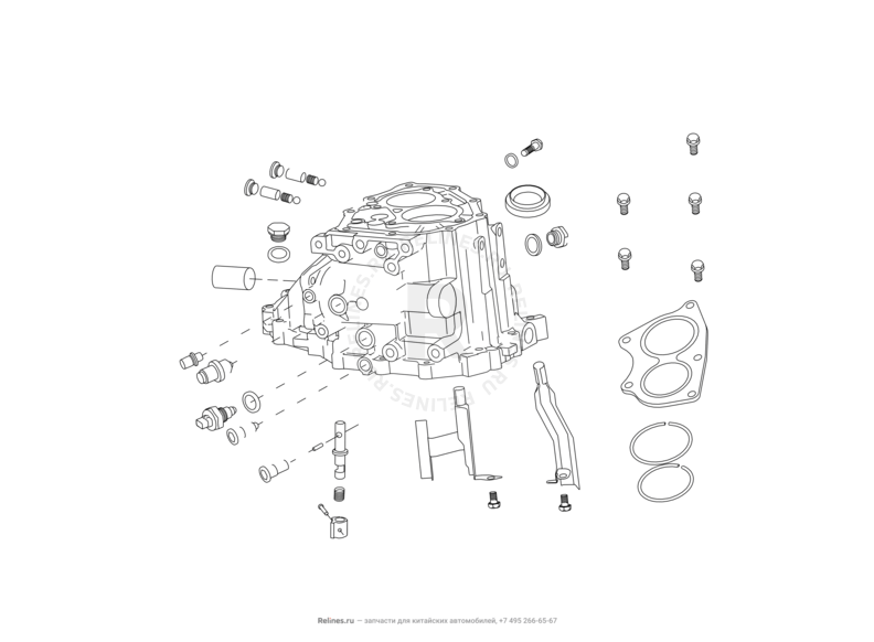 Запчасти Great Wall Hover M2 Поколение I (2010) 4x4, МКПП — Трансмиссия (коробка переключения передач, КПП) (4) — схема
