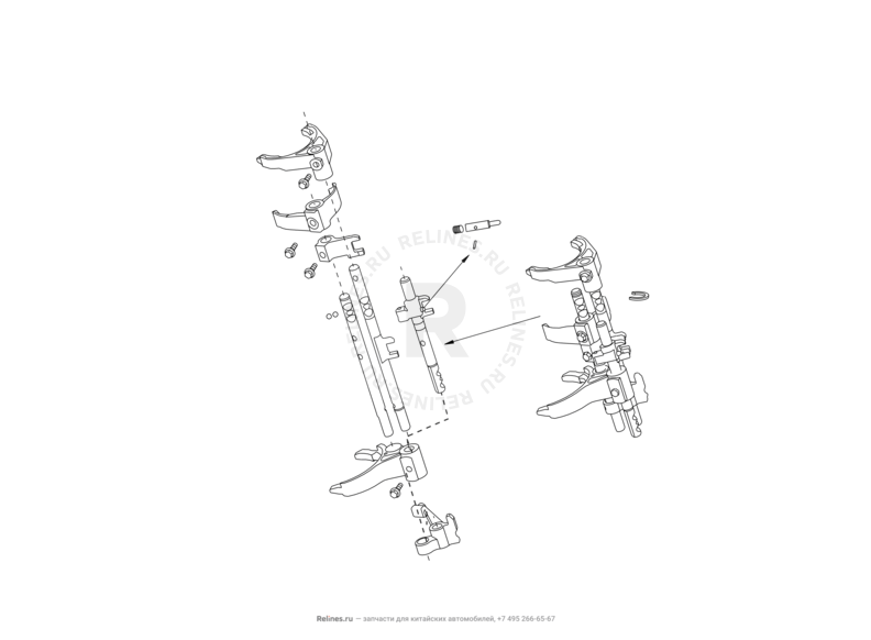 Трансмиссия (коробка переключения передач, КПП) (5) Great Wall Hover M2 — схема
