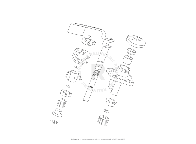 Трансмиссия (коробка переключения передач, КПП) (6) Great Wall Hover M2 — схема