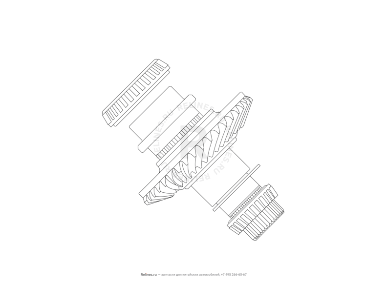 Запчасти Great Wall Hover M2 Поколение I (2010) 4x4, МКПП — Раздаточная коробка (2) — схема