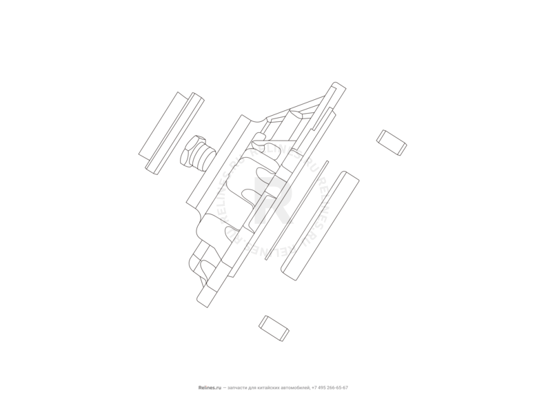 Запчасти Great Wall Hover M2 Поколение I (2010) 4x4, МКПП — Раздаточная коробка (4) — схема