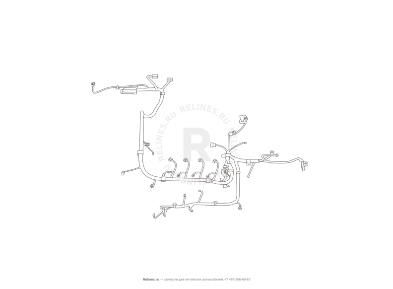 Запчасти Great Wall Hover M2 Поколение I (2010) 4x4, МКПП — Проводка двигателя — схема