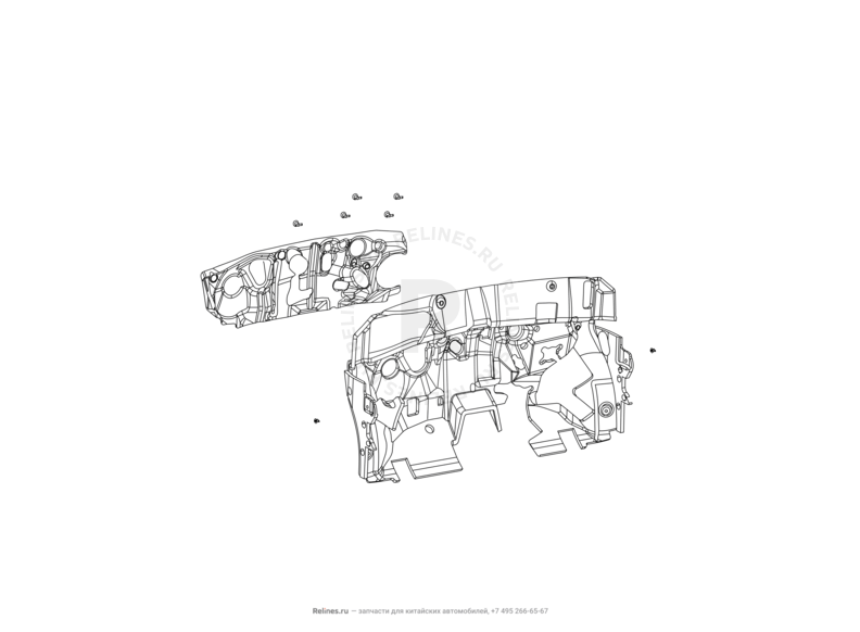 Запчасти Great Wall Hover M2 Поколение I (2010) 4x4, МКПП — Теплоизоляция моторного отсека — схема