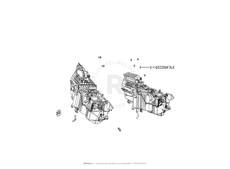 Запчасти Great Wall Hover M2 Поколение I (2010) 4x2, МКПП — Система кондиционирования — схема