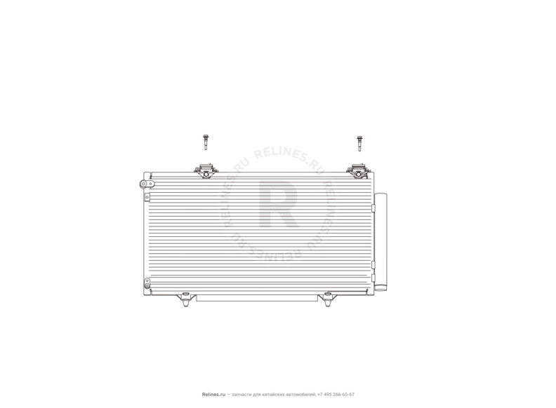 Запчасти Great Wall Hover M2 Поколение I (2010) 4x2, МКПП — Радиатор кондиционера — схема