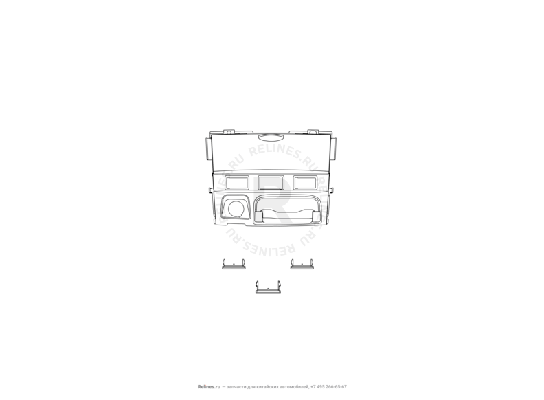 Передняя панель (торпедо) (9) Great Wall Hover M2 — схема