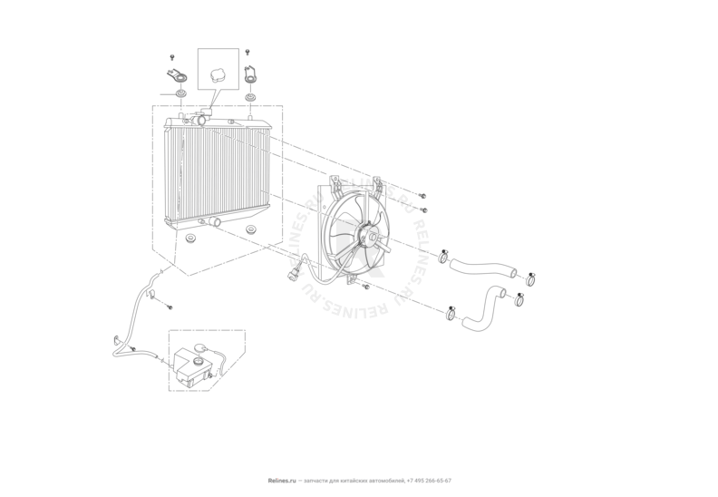 Система охлаждения (2) Lifan Smily — схема
