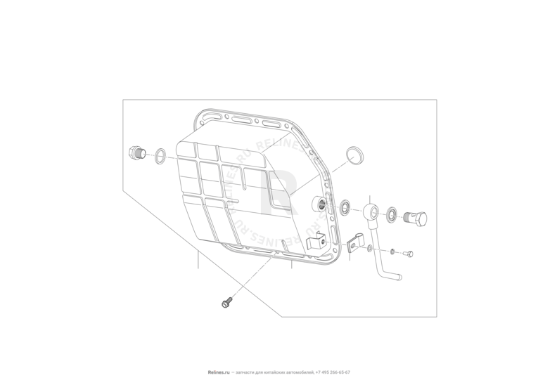 Поддон (картер) масляный коробки переключения передач (АКПП) и фильтр Lifan Smily — схема