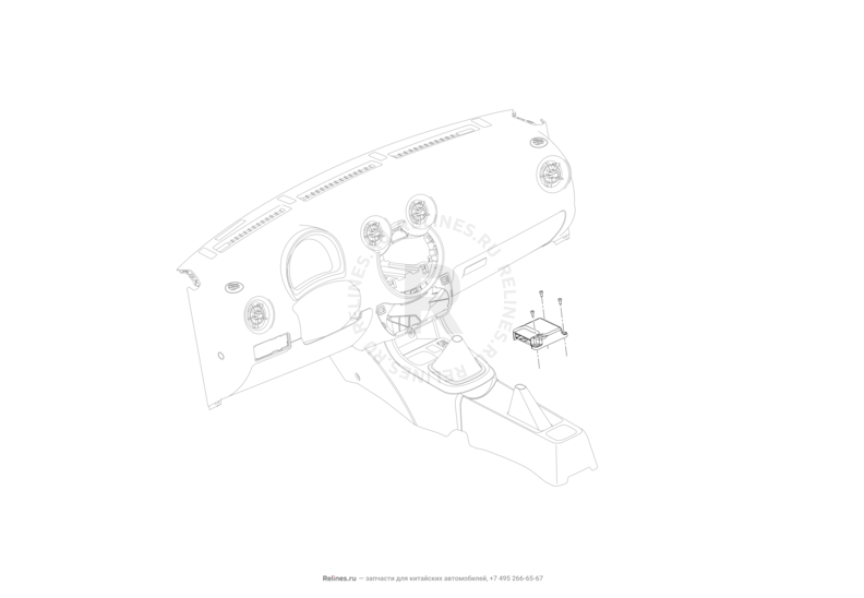 Запчасти Lifan Smily Поколение I — рестайлинг (2013)  — Модуль управления подушками безопасности (Airbag) — схема