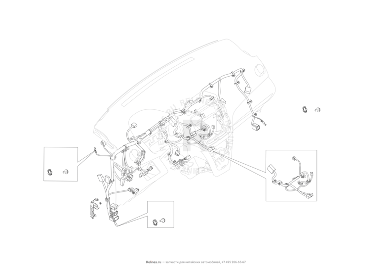 Запчасти Lifan Celliya Поколение I (2013)  — Проводка панели приборов (торпедо) — схема