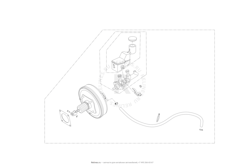 Гидравлическая часть тормозной системы Lifan Solano — схема