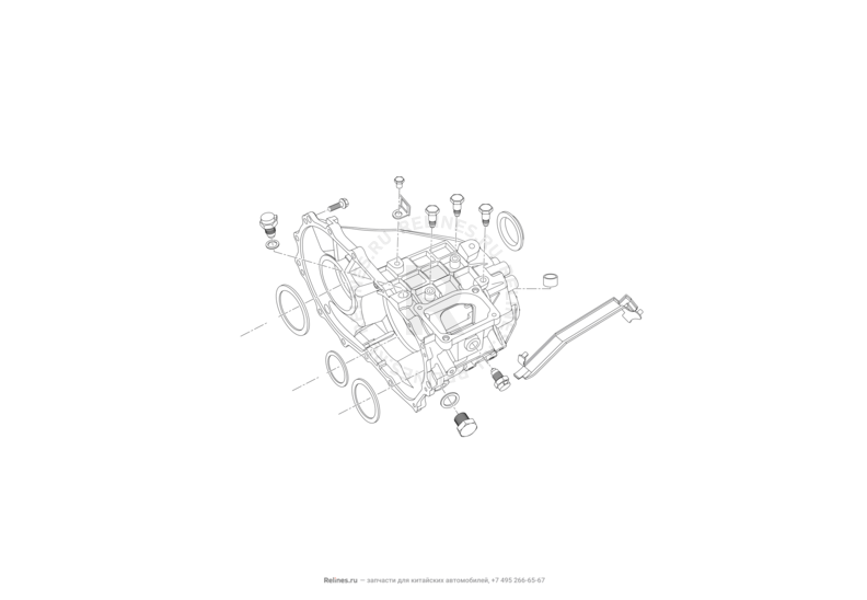 Запчасти Lifan Solano Поколение I (2008)  — Корпус (картер) коробки переключения передач (КПП) — схема