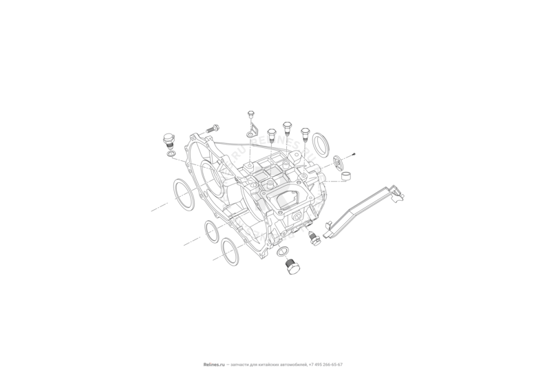 Запчасти Lifan Solano Поколение I (2008)  — Корпус (картер) коробки переключения передач (КПП) — схема