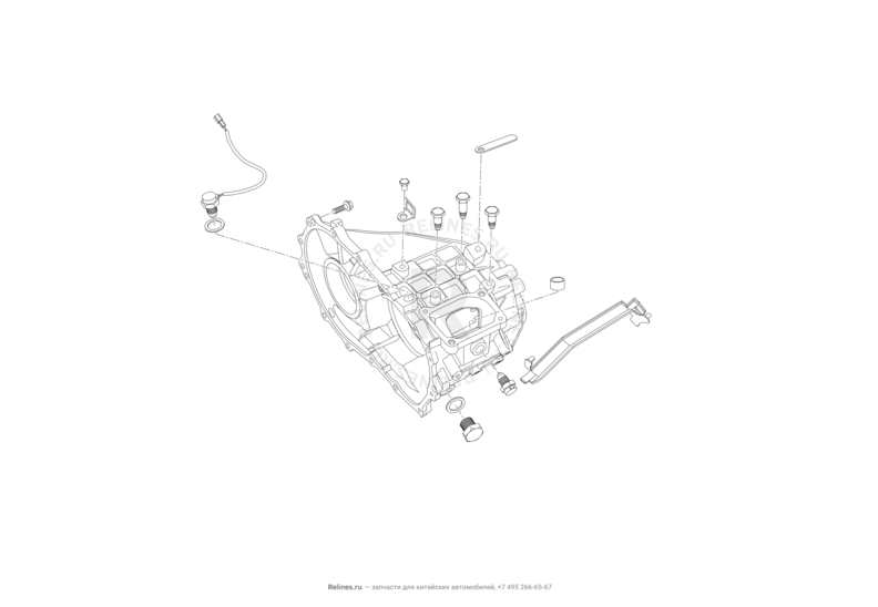 Запчасти Lifan Solano Поколение I — рестайлинг (2014)  — Корпус (картер) коробки переключения передач (КПП) — схема