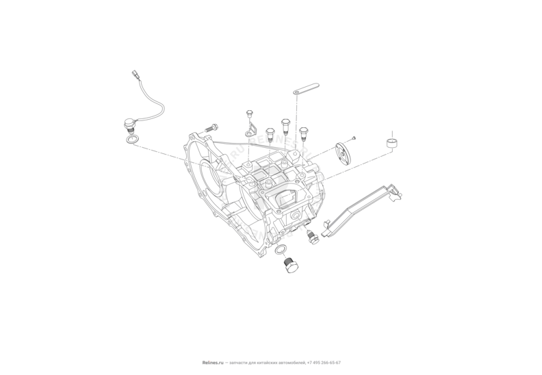 Запчасти Lifan Solano Поколение I — рестайлинг (2014)  — Корпус (картер) коробки переключения передач (КПП) — схема